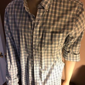 Bonobo’s man blue white dress shirt